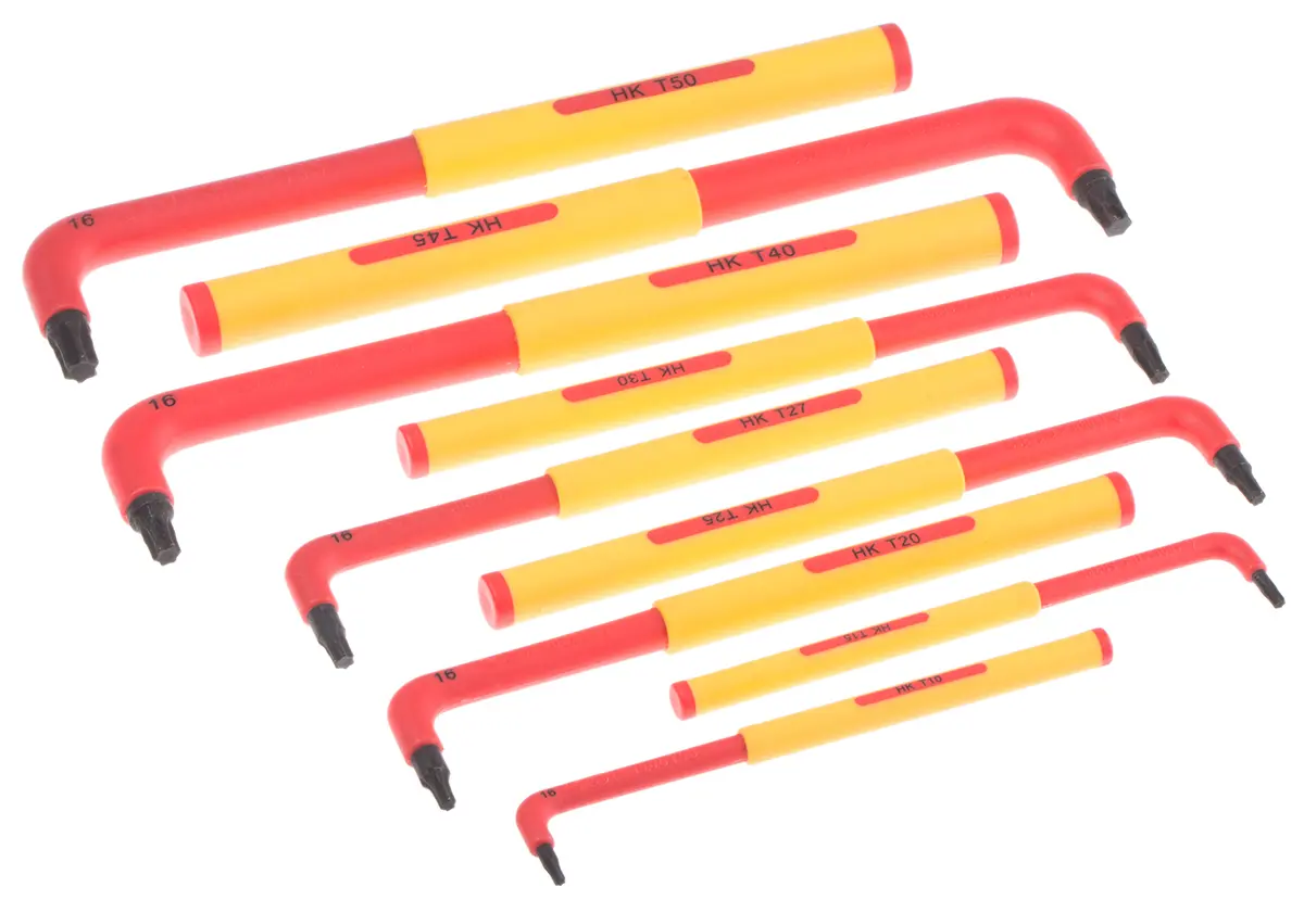 Produktfoto 1 von RS PRO TORX®-Schlüsselsatz L S2 Stahl 9, T10 → T50