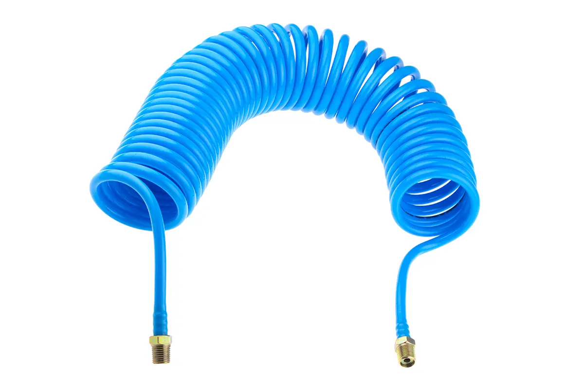 Produktfoto 1 von RS PRO 4 m CPC Polyurethan Spiralschlauch Blau, Innen-Ø 5 mm, 10 bar 65 °C -20 °C