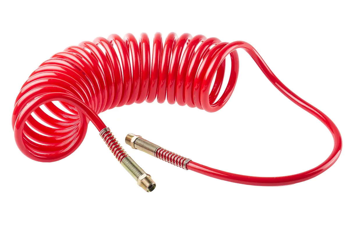 Produktfoto 1 von RS PRO 6 m CPC Polyurethan Spiralschlauch Rot, Innen-Ø 8 mm, 10 bar 65 °C -20 °C