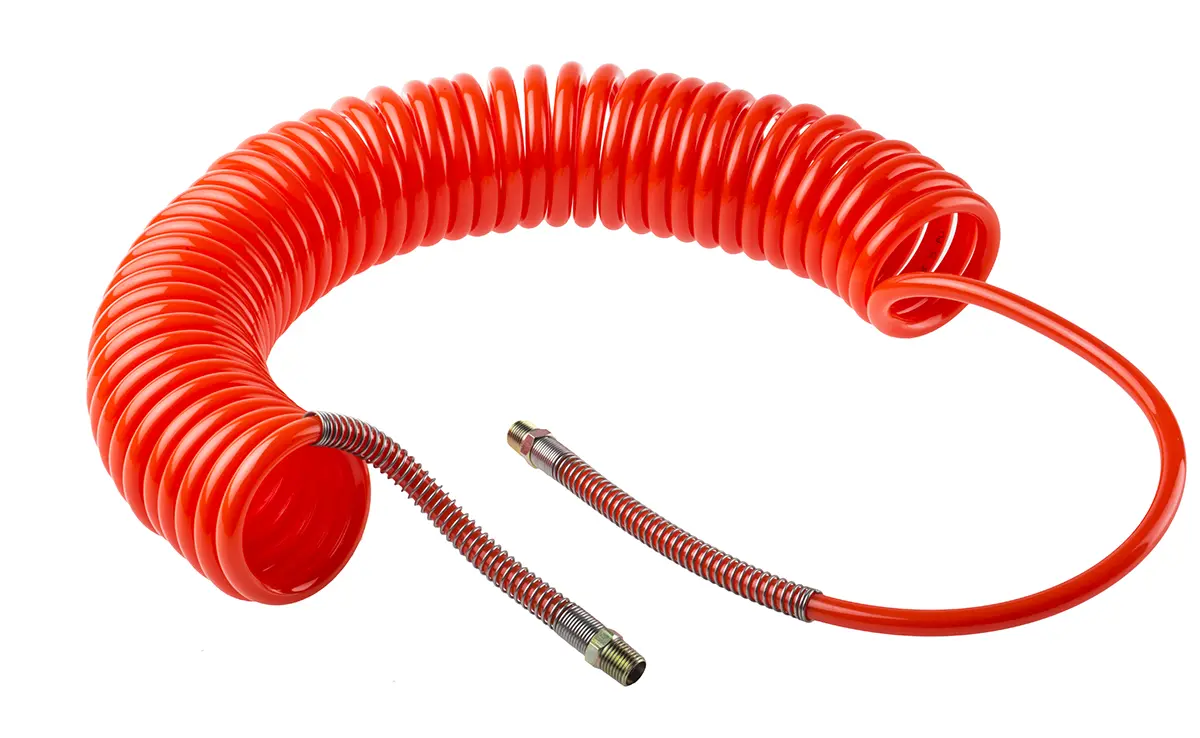 Produktfoto 1 von RS PRO 6 m CPC Polyurethan Spiralschlauch Rot, Innen-Ø 6.5 mm, 10 bar 65 °C -20 °C
