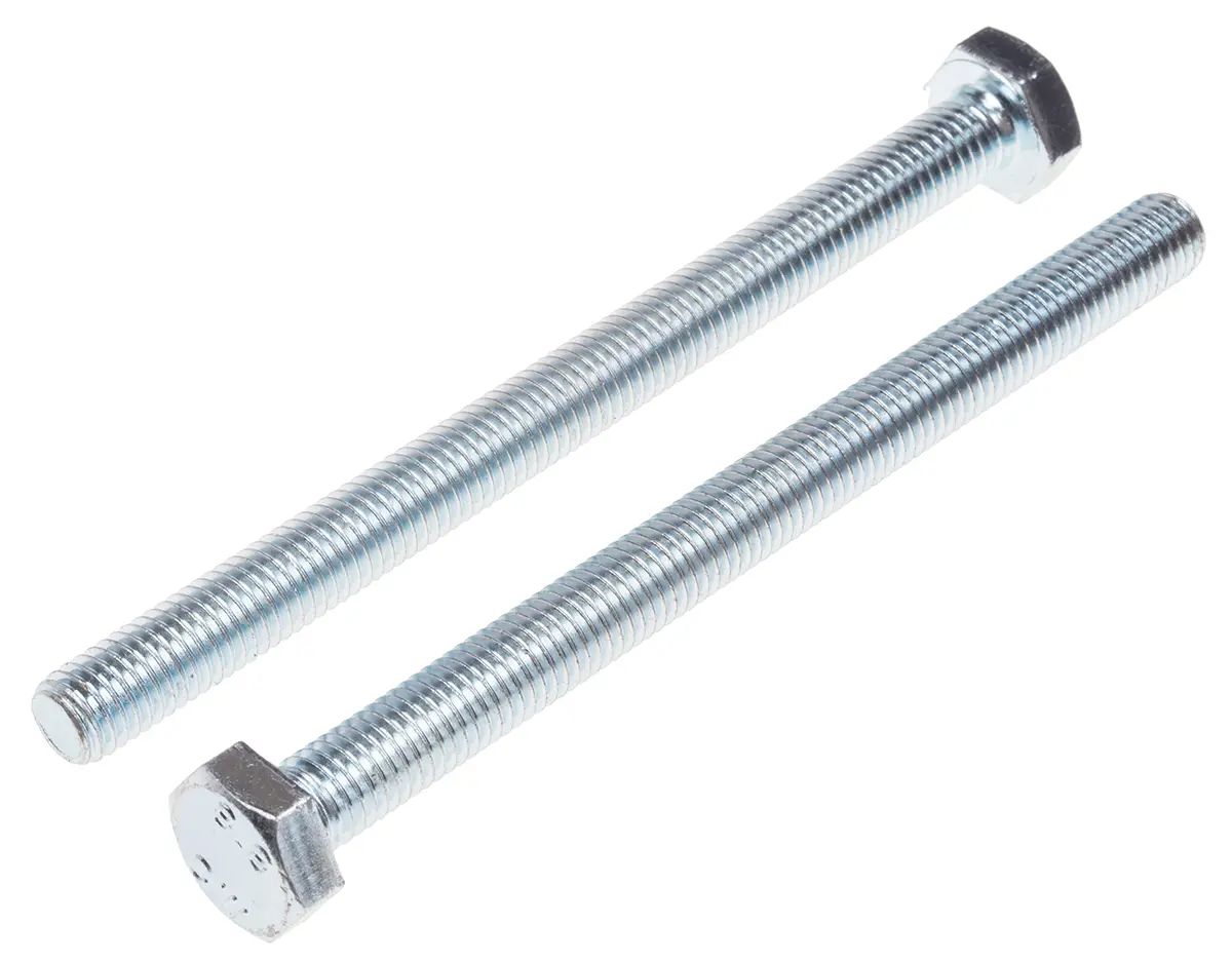 Produktfoto 1 von RS PRO M10 x 150 mm Sechskantschraube, Stahl Glanzzink, DIN 933