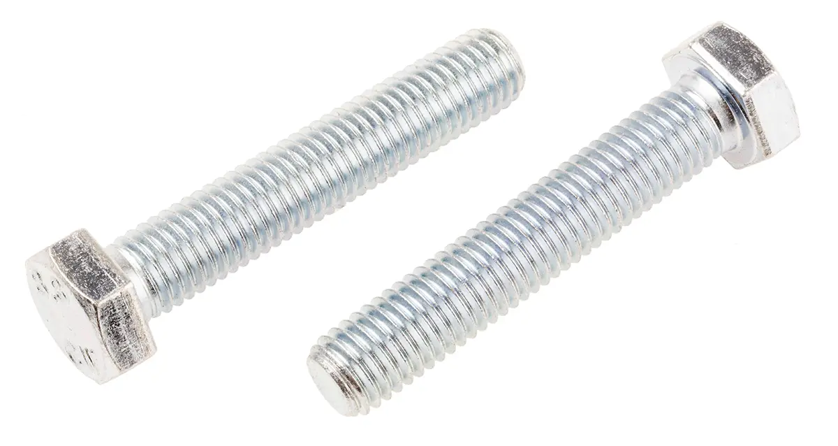 Produktfoto 1 von RS PRO M12 x 1.75 mm Sechskantschraube, Stahl Glanzzink, DIN 933