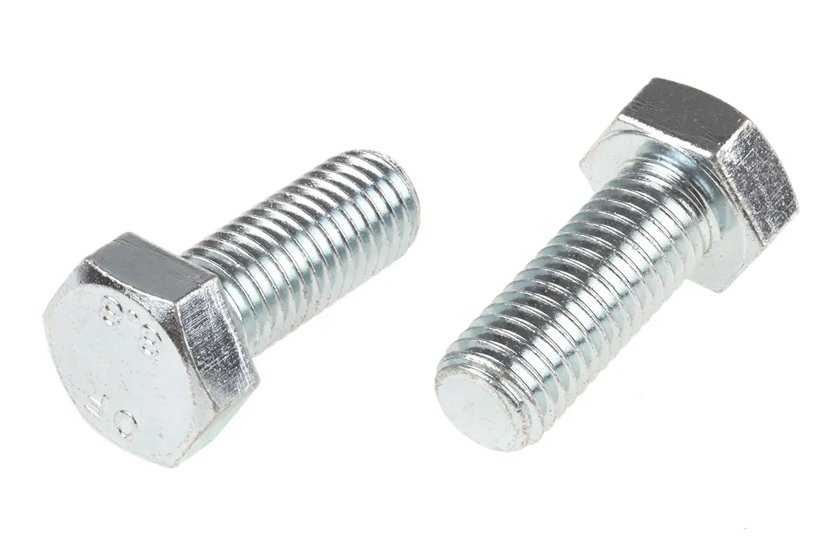 Produktfoto 1 von RS PRO Metrisch x 35 mm Sechskantschraube, Stahl Glanzzink, DIN 933