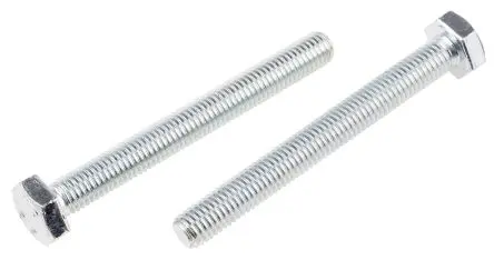 Produktfoto 1 von RS PRO M10 x 90 mm Sechskantschraube, Stahl Glanzzink, DIN 933