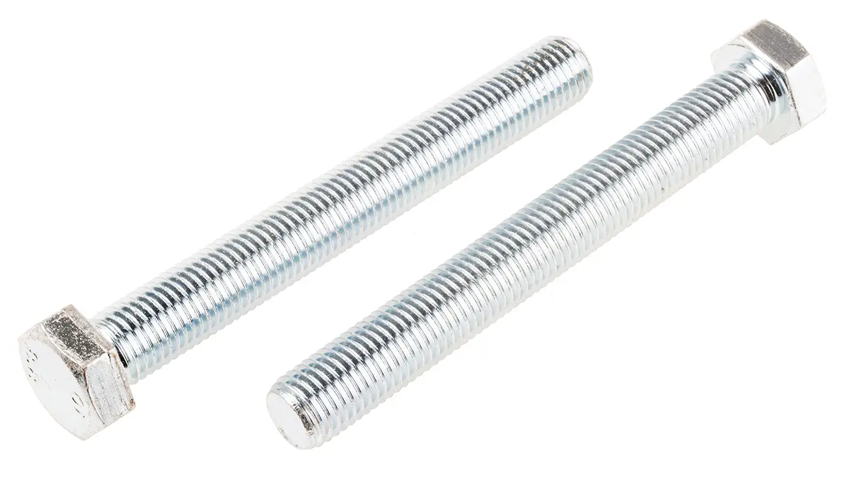 Produktfoto 1 von RS PRO M16 x 130 mm Sechskantschraube, Stahl Glanzzink, DIN 933