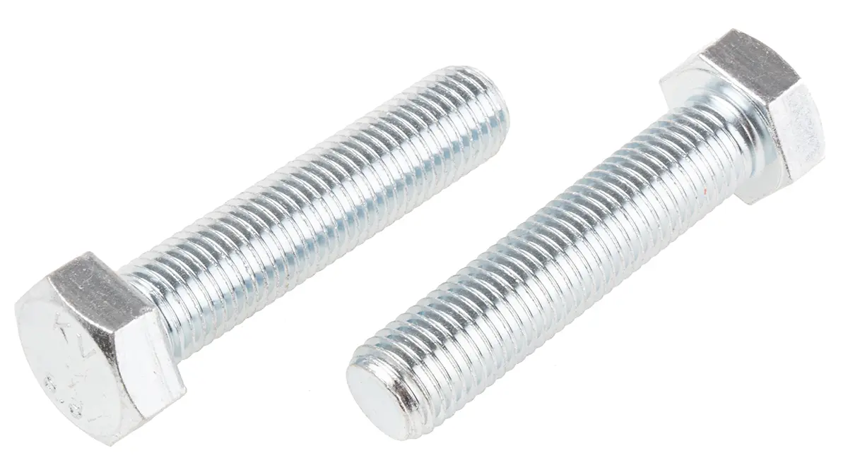 Produktfoto 1 von RS PRO M20 x 2.50 mm Sechskantschraube, Stahl Glanzzink, DIN 933