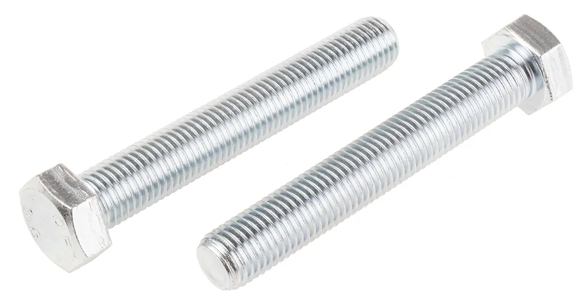 Produktfoto 1 von RS PRO M20 x 2.50 mm Sechskantschraube, Stahl Glanzzink, DIN 933