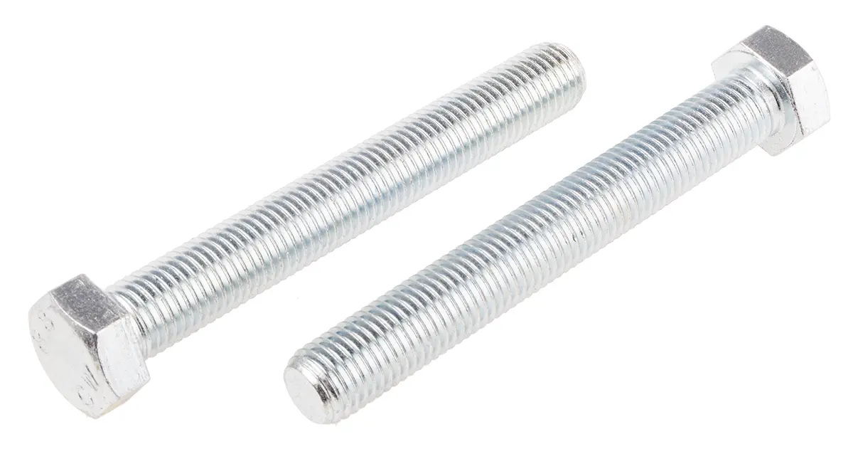 Produktfoto 1 von RS PRO M20 x 2.50 mm Sechskantschraube, Stahl Glanzzink, DIN 933