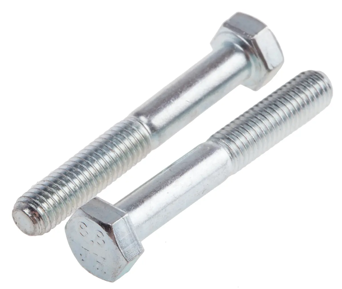 Produktfoto 1 von RS PRO M5 x 0.80 mm Sechskantschraube, Stahl Glanzzink, DIN 931