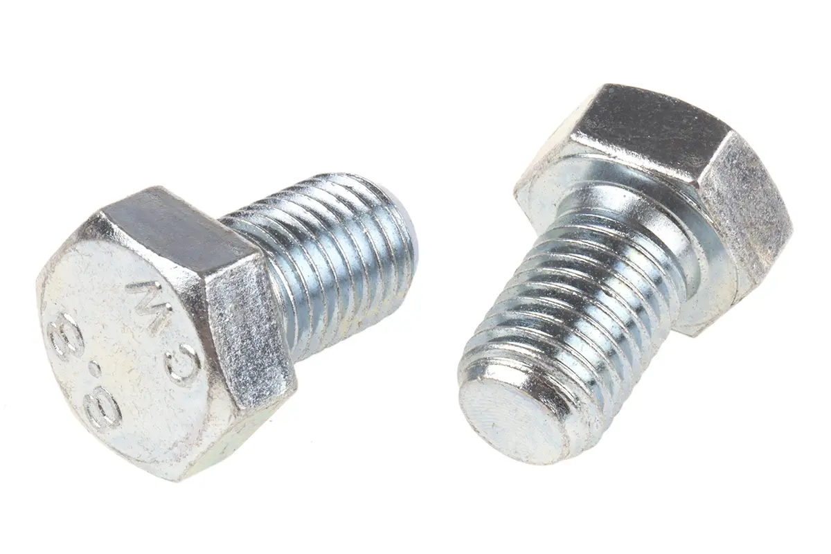 Produktfoto 1 von RS PRO M16 x 25 mm Sechskantschraube, Stahl Glanzzink, DIN 933