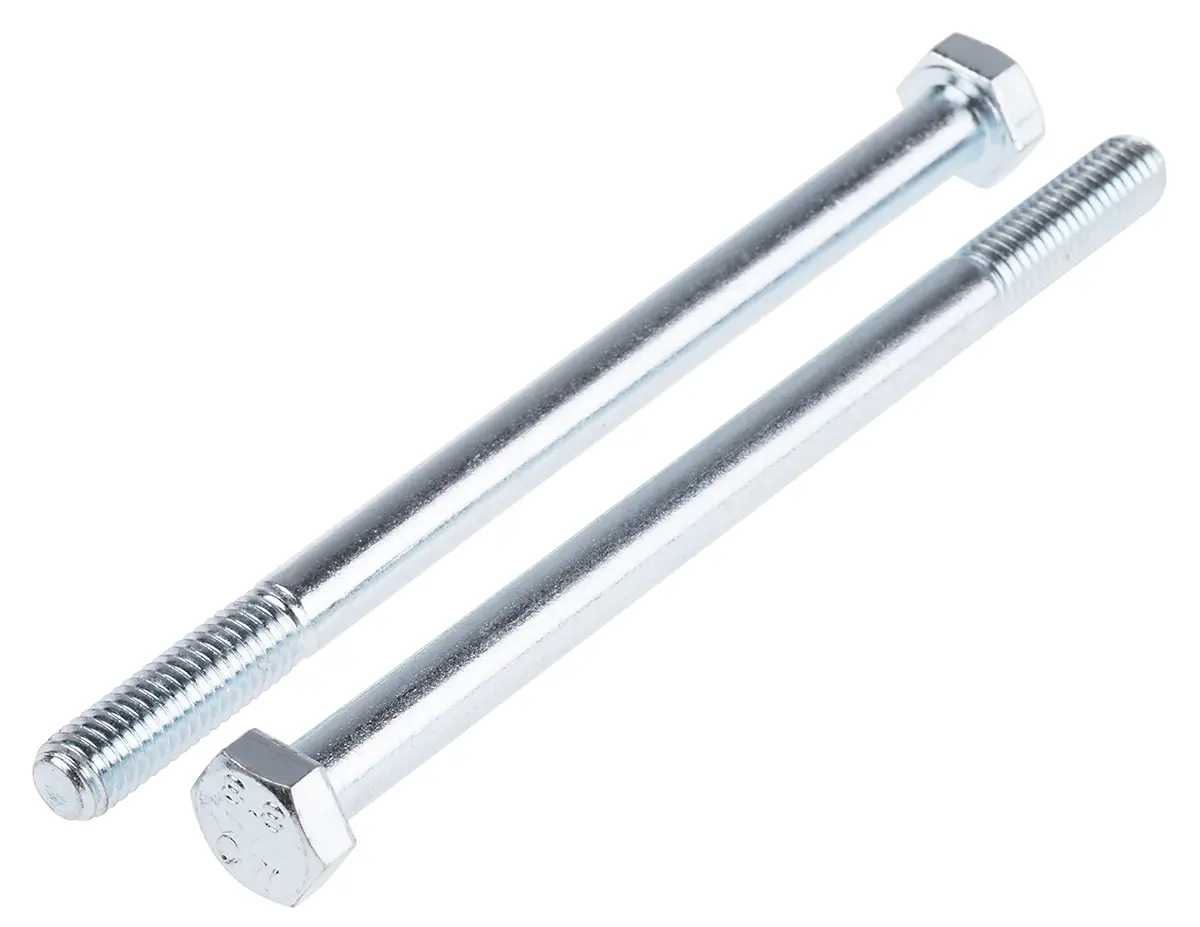 Produktfoto 1 von RS PRO M8 x 1.25 mm Sechskantschraube, Stahl Glanzzink, DIN 931
