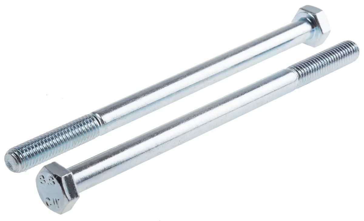 Produktfoto 1 von RS PRO M8 x 1.25 mm Sechskantschraube, Stahl Glanzzink, DIN 931