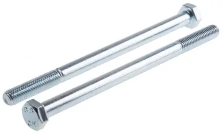 Produktfoto 1 von RS PRO M8 x 130 mm Sechskantschraube, Stahl Glanzzink, DIN 931