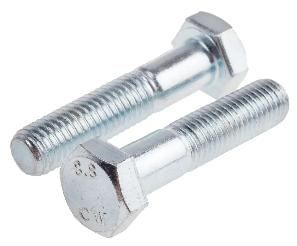 Produktfoto 1 von RS PRO M10 x 65 mm Sechskantschraube, Stahl Glanzzink, DIN 931
