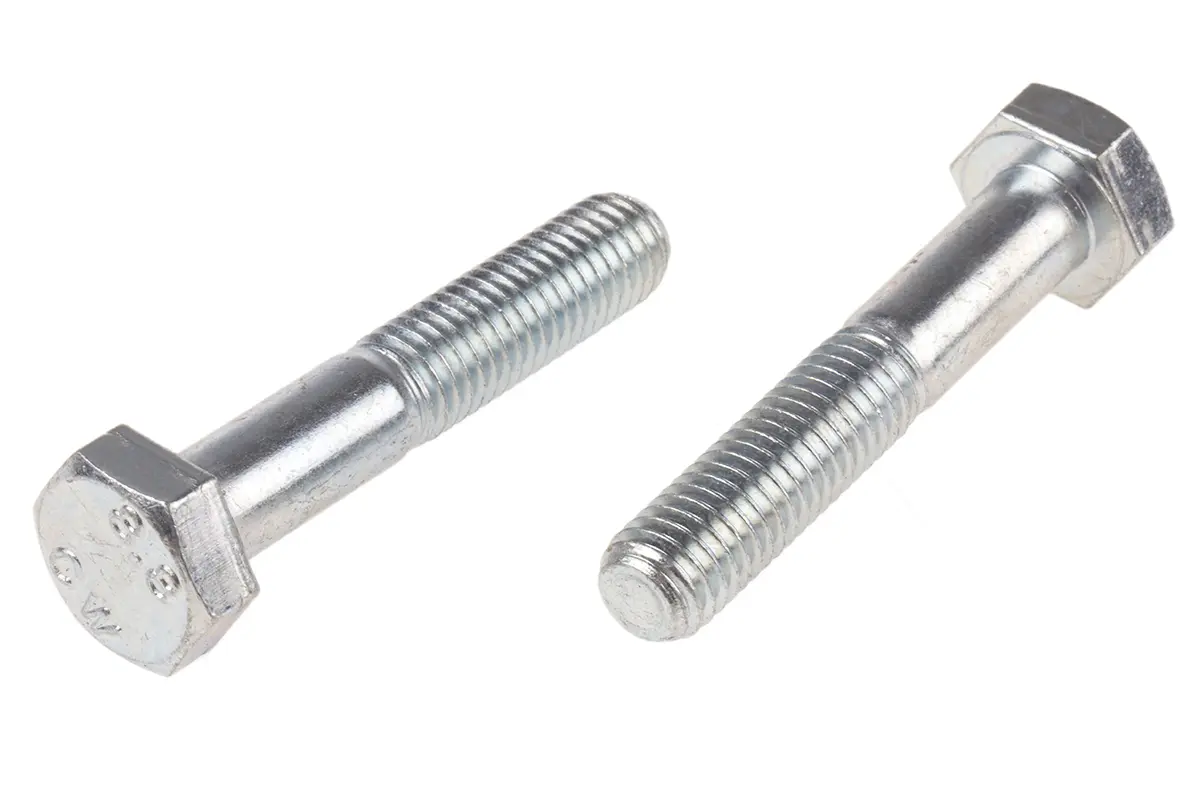 Produktfoto 1 von RS PRO M10 x 55 mm Sechskantschraube, Stahl Glanzzink, DIN 931
