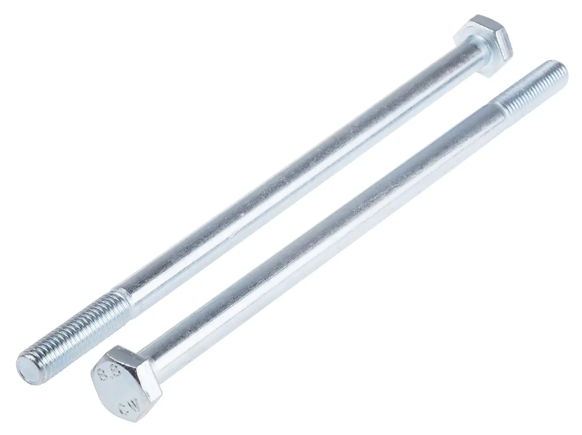 RS PRO M10 x 1.50 mm Sechskantschraube, Stahl Glanzzink, DIN 931