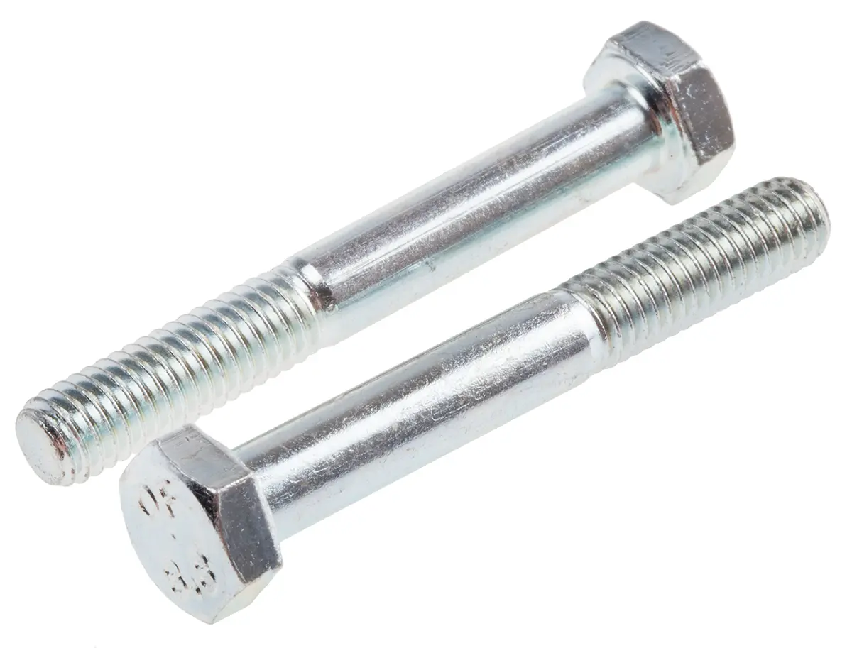 Produktfoto 1 von RS PRO M6 x 1.0 mm Sechskantschraube, Stahl Glanzzink, DIN 931