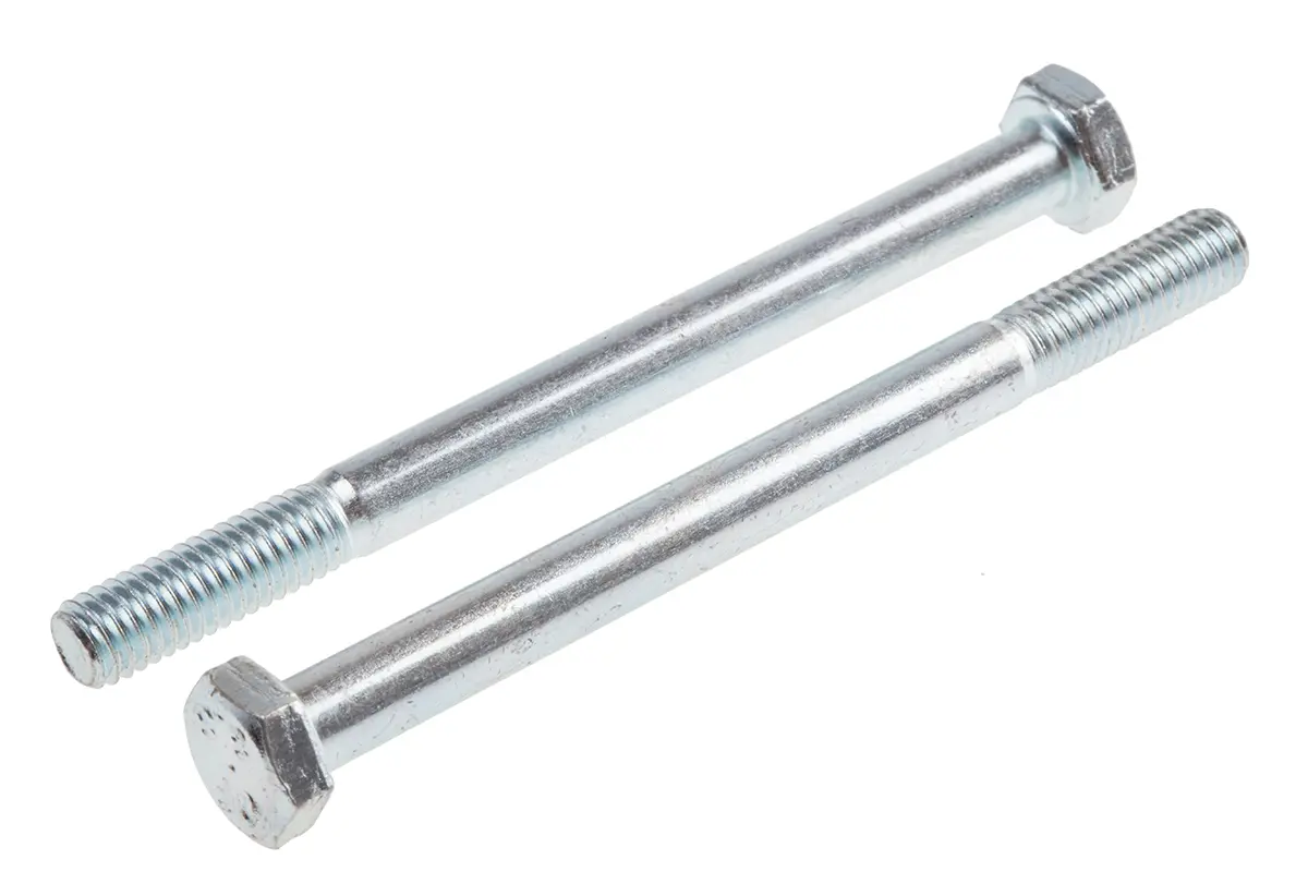 Produktfoto 1 von RS PRO M6 x 1.0 mm Sechskantschraube, Stahl Glanzzink, DIN 931