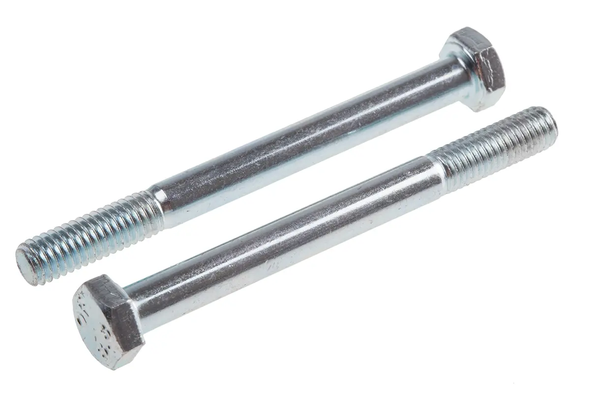 Produktfoto 1 von RS PRO M6 x 1.0 mm Sechskantschraube, Stahl Glanzzink, DIN 931