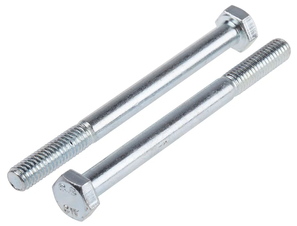 Produktfoto 1 von RS PRO M6 x 1.0 mm Sechskantschraube, Stahl Glanzzink, DIN 931