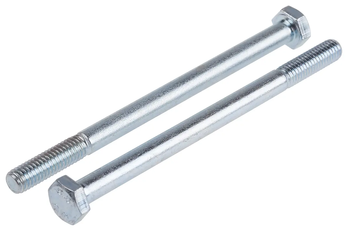 Produktfoto 1 von RS PRO M6 x 1.0 mm Sechskantschraube, Stahl Glanzzink, DIN 931