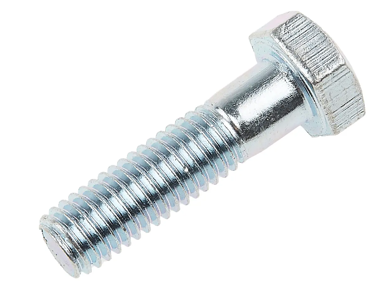 Produktfoto 1 von RS PRO M8 x 1.25 mm Sechskantschraube, Stahl Glanzzink, DIN 931