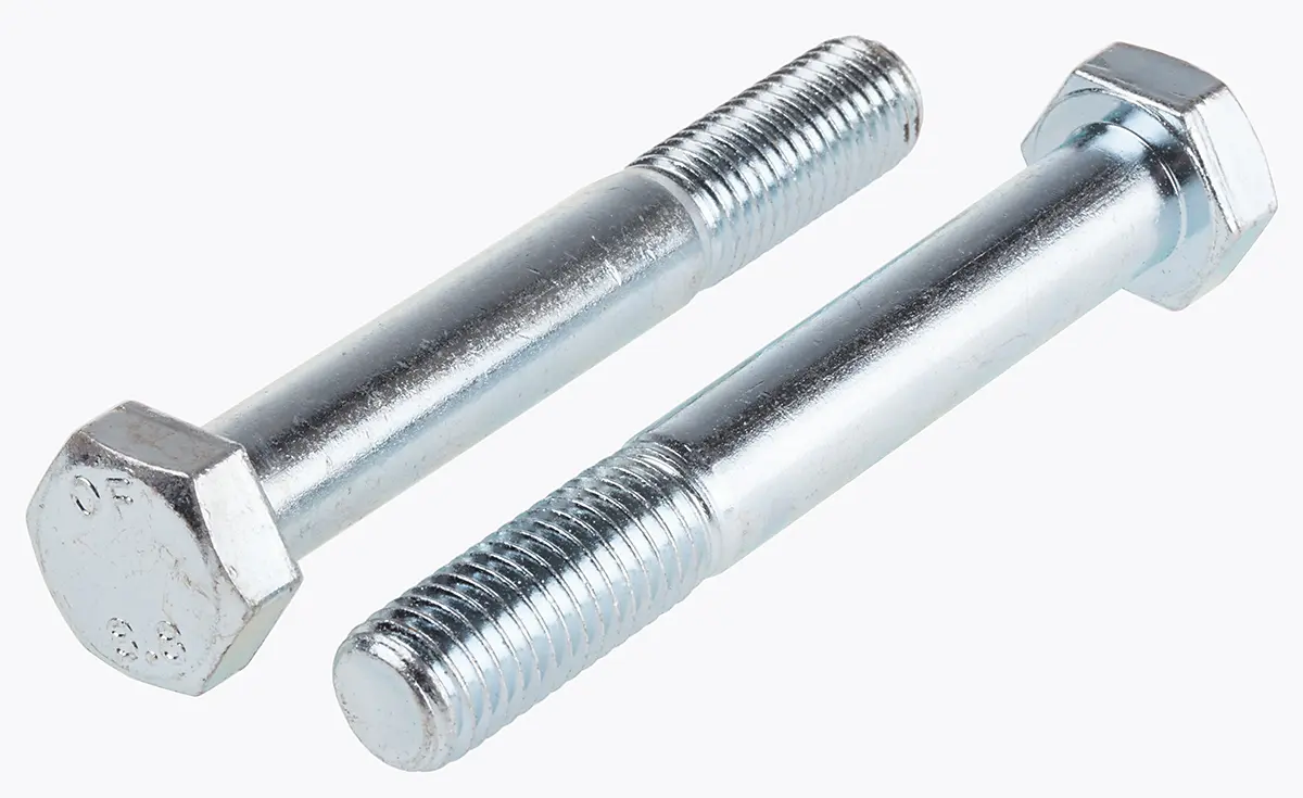 RS PRO Metrisch x 2.0 mm Sechskantschraube, Stahl Glanzzink, DIN 931