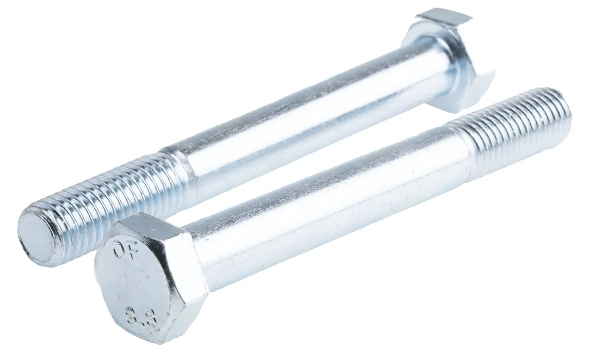 Produktfoto 1 von RS PRO Metrisch x 2.0 mm Sechskantschraube, Stahl Glanzzink, DIN 931