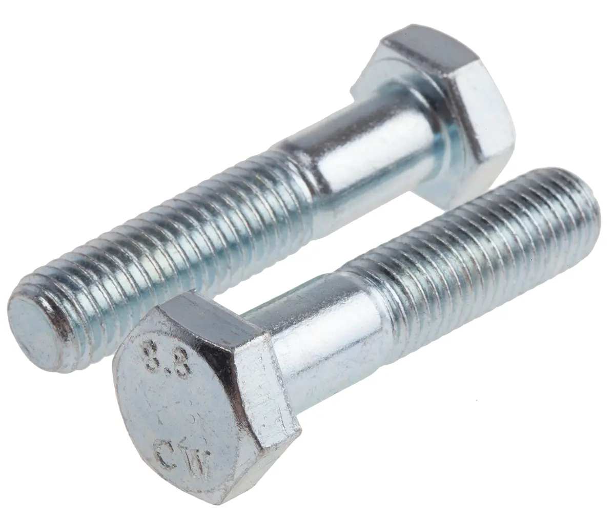 RS PRO M12 x 1.75 mm Sechskantschraube, Stahl Glanzzink, DIN 931