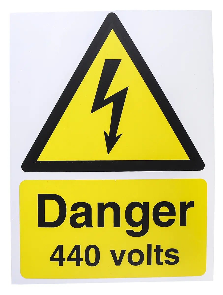 Produktfoto 1 von RS PRO Gefahren-Warnschild, Kunststoff 'Gefahr durch Elektrizität', 200 mm x 150mm