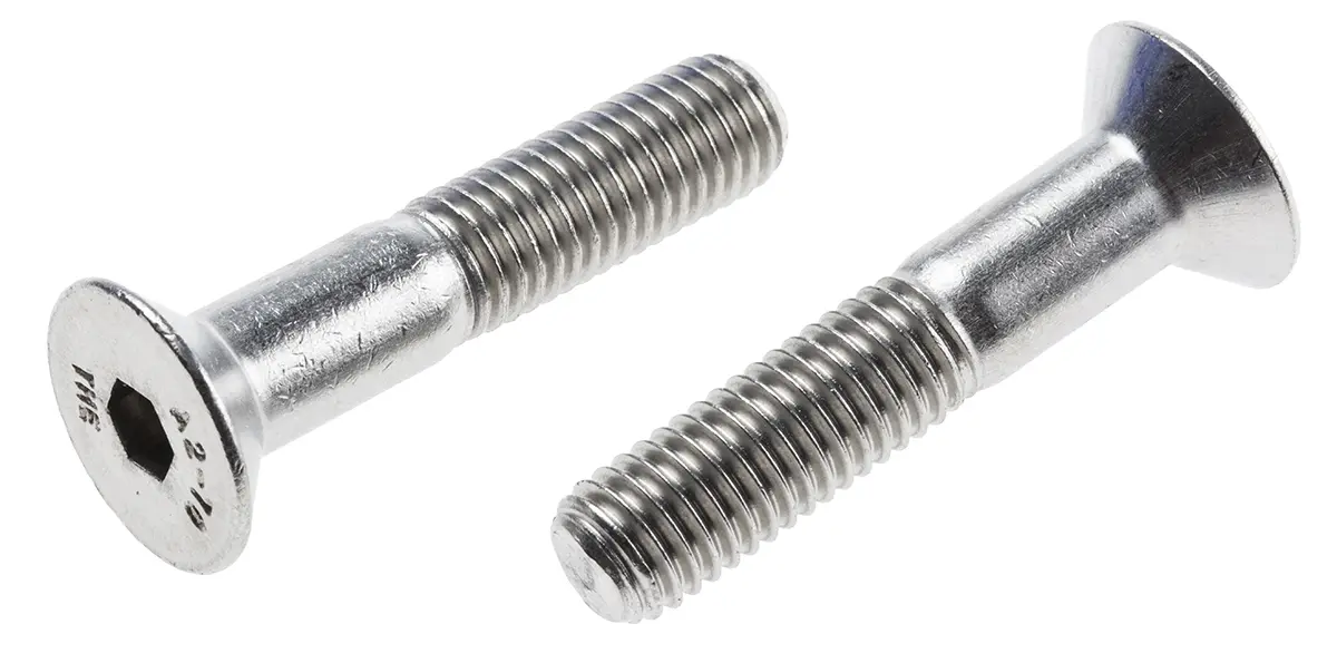 Produktfoto 1 von RS PRO Senkkopf Innensechskantschraube, Edelstahl A2, M10 x 1.5mm, 50mm