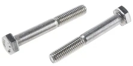 Produktfoto 1 von RS PRO M6 x 45 mm Sechskantschraube, Edelstahl glatt, DIN 931