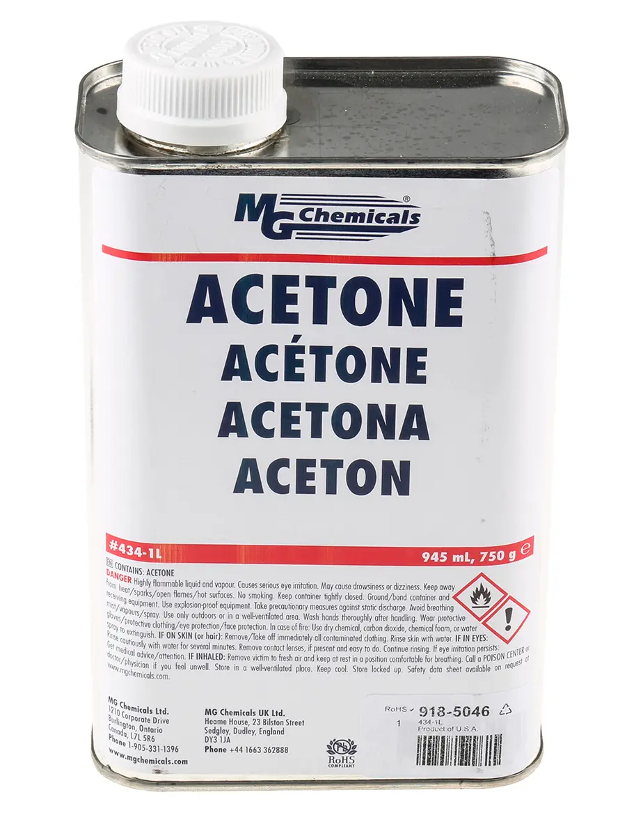 Produktfoto 1 von MG Chemicals, Typ Lösungsmittel Aceton für 3D-Druck, CAN, 1 L