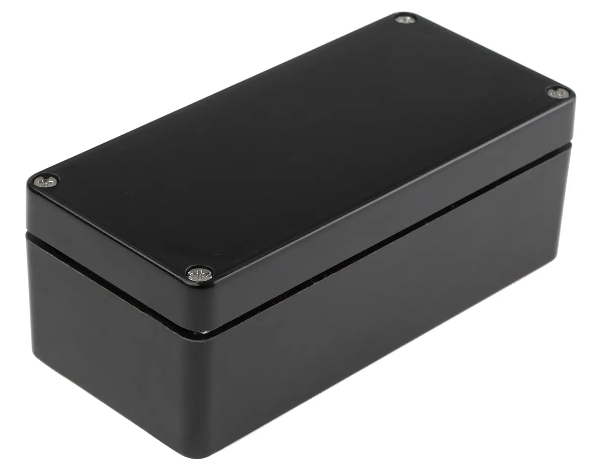Produktfoto 1 von RS PRO GRJ; Gehäuse; Polyethylenterephthalat; Schwarz IP66 Breite 75 mm Höhe 55 mm Länge 160 mm