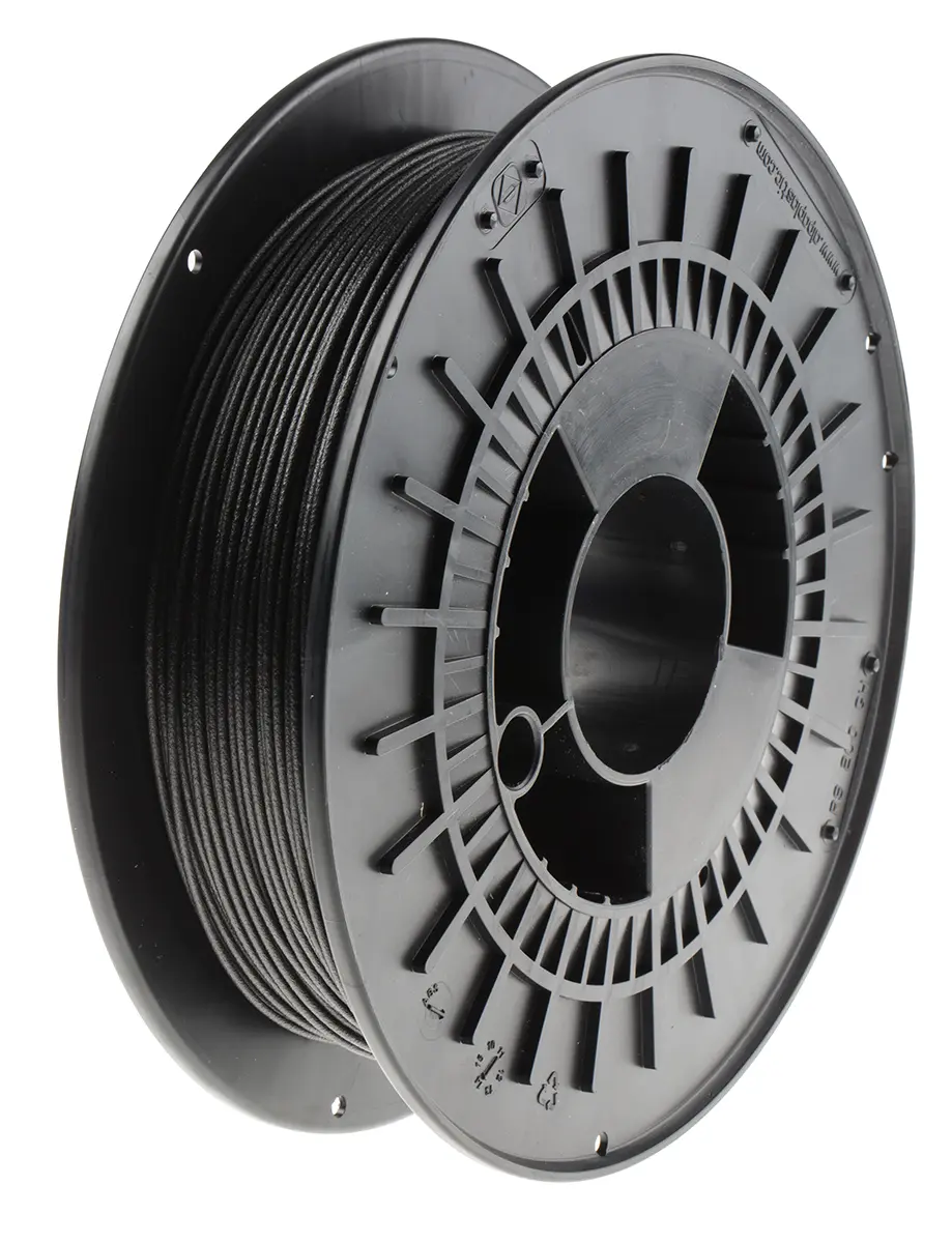 Produktfoto 1 von RS PRO CARBON-P 3D-Drucker Filament, Schwarz, 1.75 mm, Fused Deposition Modelling (FDM), 300 g