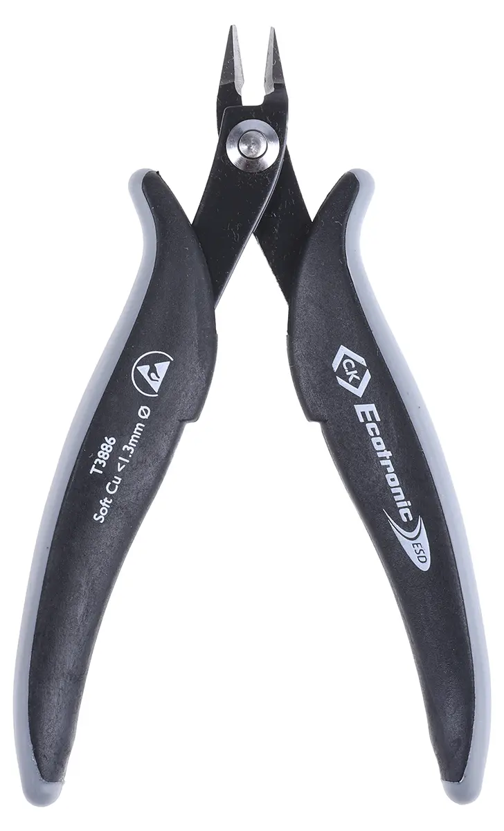Produktfoto 1 von CK ESD-Sicherheit Glatt Seitenschneider 139 mm / Backen 10mm, Schneidleistung 3 mm