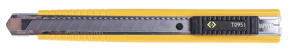 Produktfoto 1 von CK Sicherheitsmesser, Leichte Einsätze, Abbrechklinge 9 mm Einziehbar