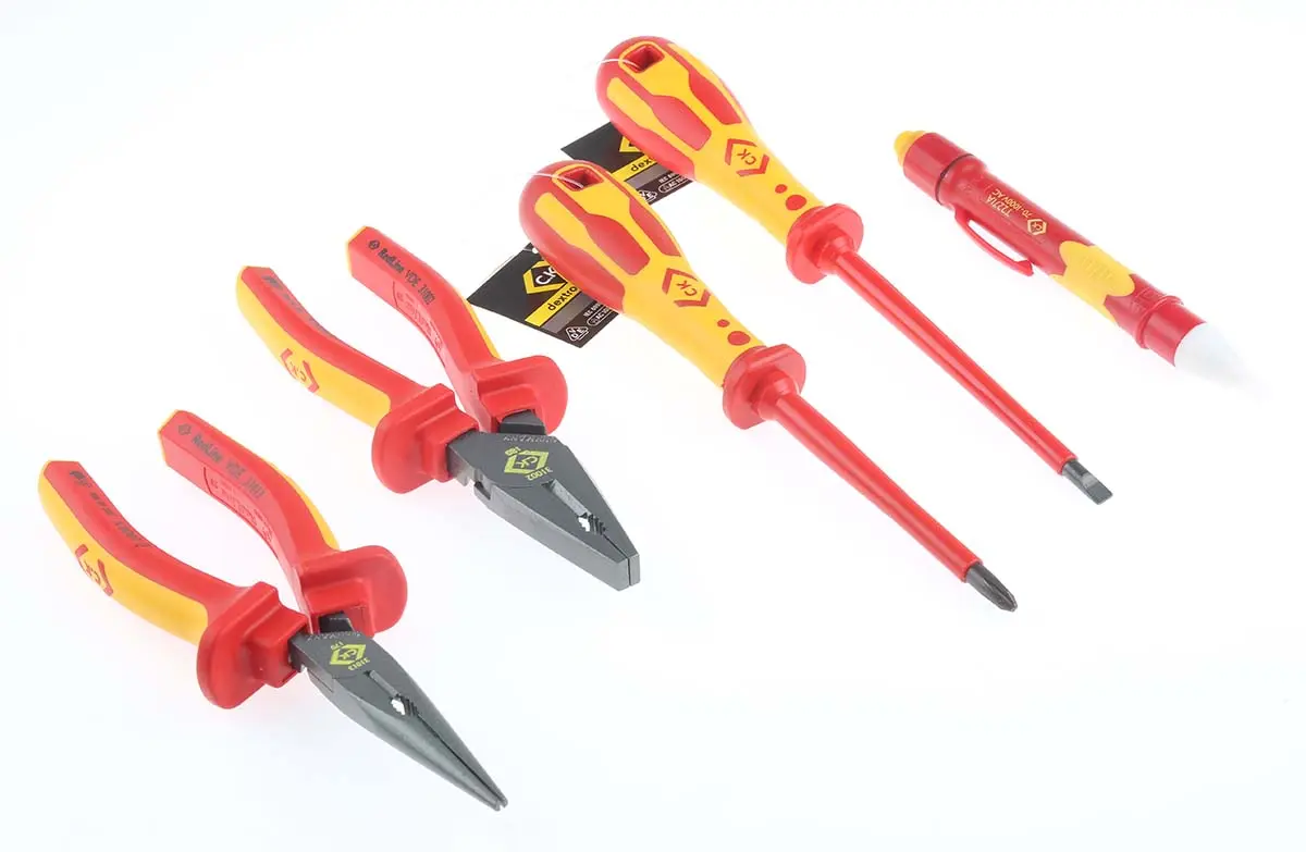 Produktfoto 1 von CK VDE 1000V zugelassen Elektriker Werkzeugsatz, Tasche 10-teilig