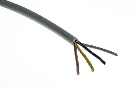 Produktfoto 1 von AXINDUS H05VVF Netzkabel, 4-adrig Grau /Ø 8.3 mm Außen-ø , 50 m 70 °C, 300V, 500 V, Polyvinylchlorid