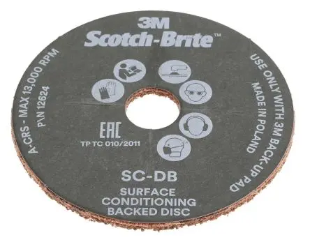 Produktfoto 1 von 3M SC-DB Aluminiumbeschichtet Ø 115 mm, Korngröße 10 Grob 10 pro Paket