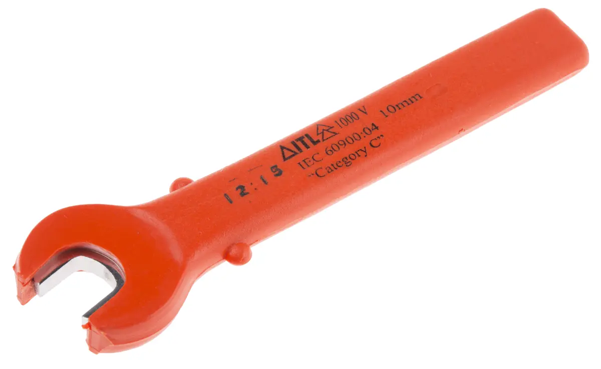 Produktfoto 1 von ITL Insulated Tools Ltd VDE 1000V zugelassen Gabelschlüssel Metrisch, CrV-Stahl Schließer (NO), Länge 180 mm