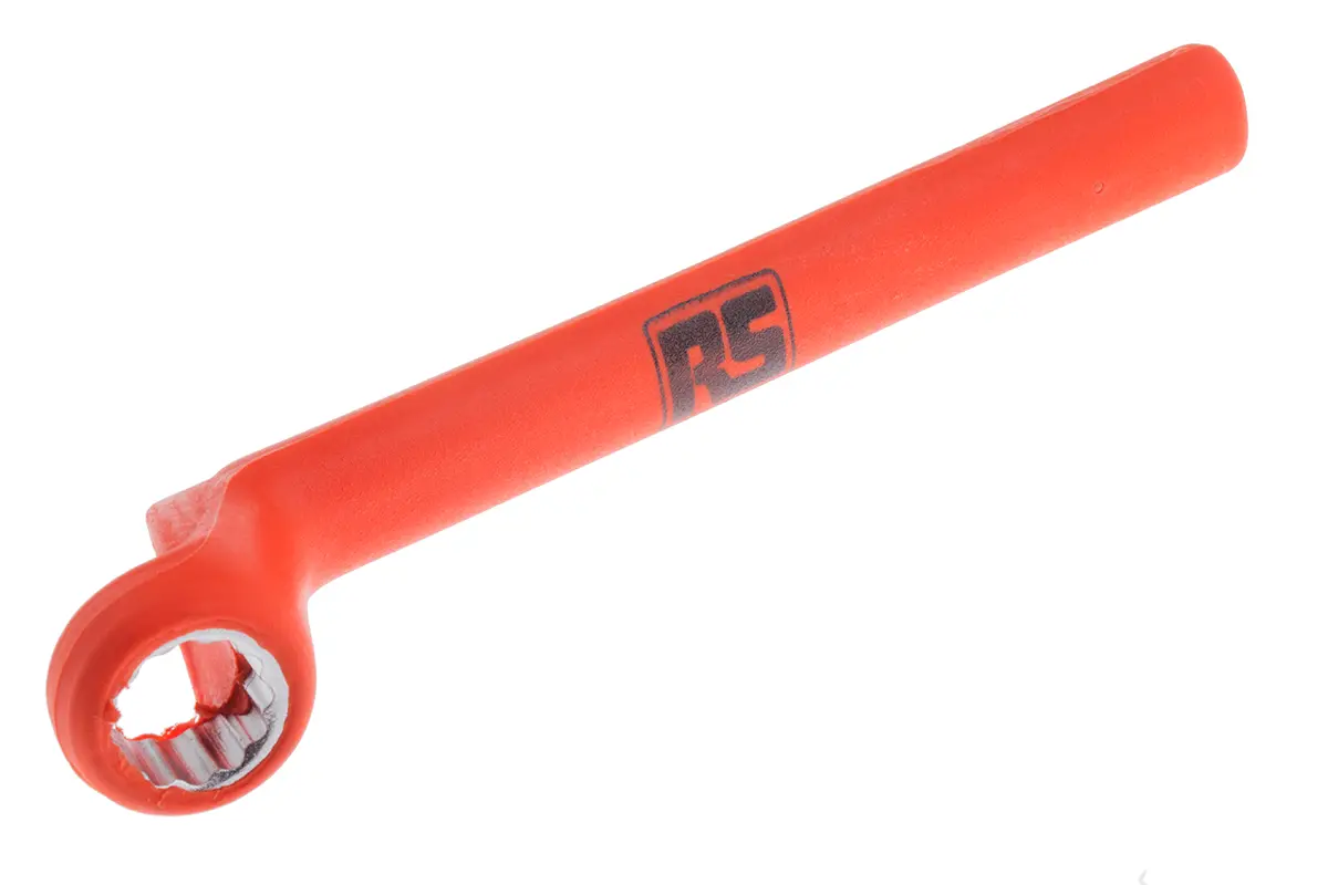 Produktfoto 1 von ITL Insulated Tools Ltd VDE 1000V zugelassen Abgewinkelter Ringschlüssel 17 mm, CrV-Stahl Schließer (NO), Länge 151 mm