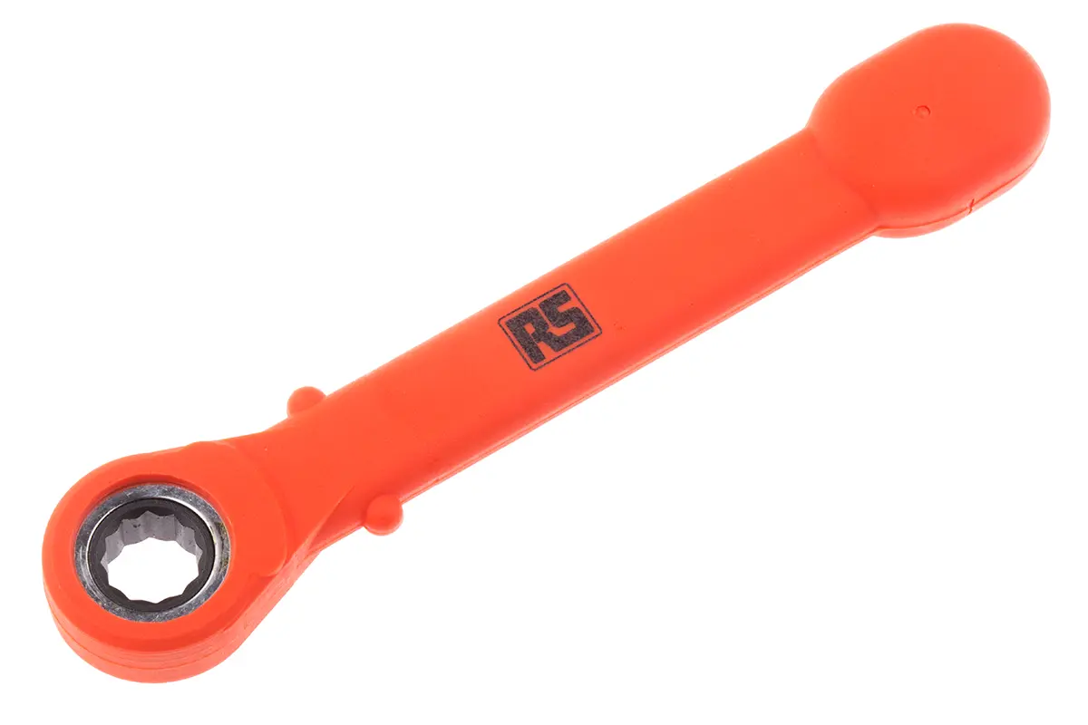 Produktfoto 1 von ITL Insulated Tools Ltd VDE 1000V zugelassen Ringschlüssel 10 mm, CrV-Stahl Schließer (NO), Länge 201 mm