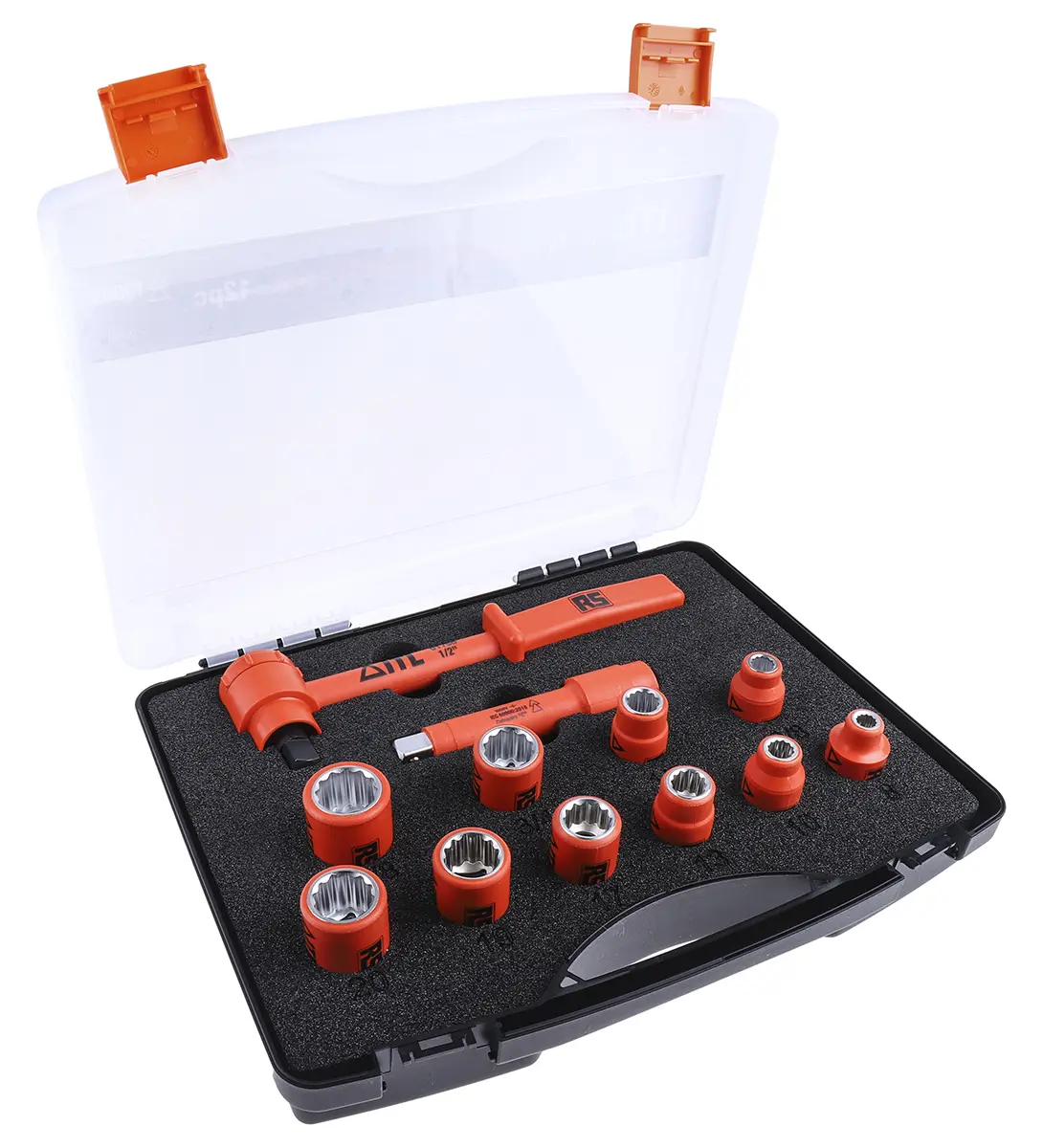 Produktfoto 1 von ITL Insulated Tools Ltd 1/2 in Vierkant 12-Kant Nylon 11 VDE 1000V zugelassen 12-teilig