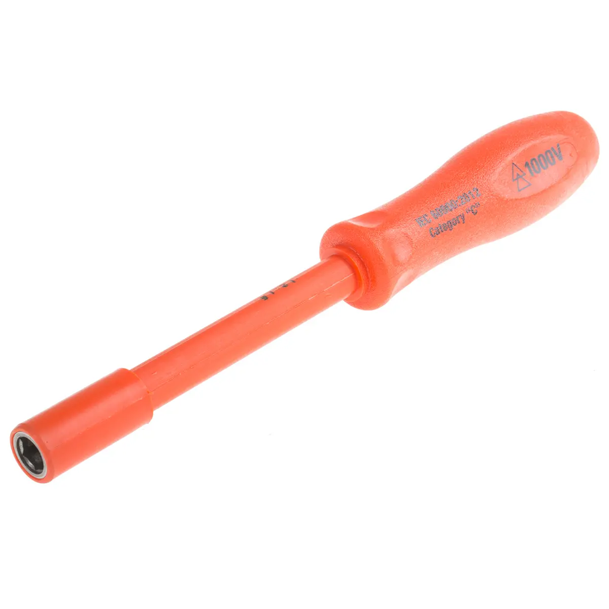 Produktfoto 1 von RS PRO VDE 1000V zugelassen 1BA Sechskant Steckschlüssel-Handgriff, Länge 265 mm / Klinge 105 mm