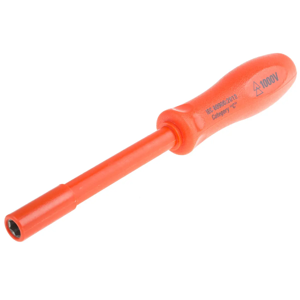 Produktfoto 1 von RS PRO VDE 1000V zugelassen 8 mm Sechskant Steckschlüssel-Handgriff, Länge 265 mm / Klinge 105 mm