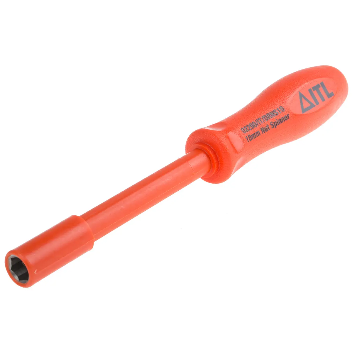 Produktfoto 1 von RS PRO VDE 1000V zugelassen 10 mm Sechskant Steckschlüssel-Handgriff, Länge 265 mm / Klinge 105 mm