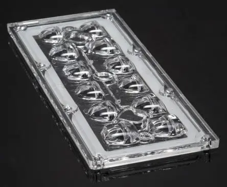 Produktfoto 1 von Ledil Strada-IP LED Linse 12-LEDs Rechteckig aus Polymethylmethacrylat Rechteckig, Klar x 8.98 mm, für XT-E