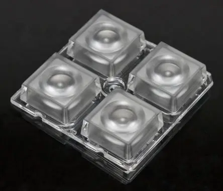 Produktfoto 1 von Ledil High Bay LED Linse 4-LEDs Vierkant aus Polymethylmethacrylat Vierkant, Klar x 8.5 mm
