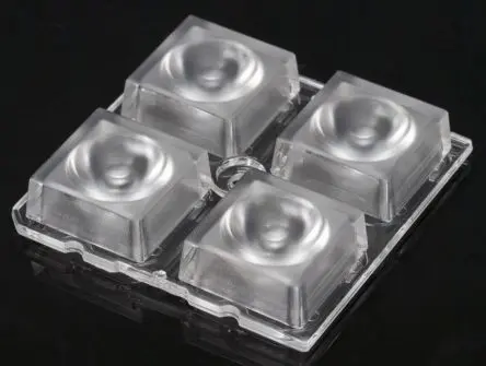 Produktfoto 1 von Ledil High Bay LED Linse 4-LEDs Vierkant aus Polymethylmethacrylat Vierkant, Klar x 8.5 mm
